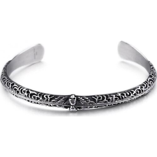 Fashion jewelry bracelet personality skull head bracelet trend opening bracelet