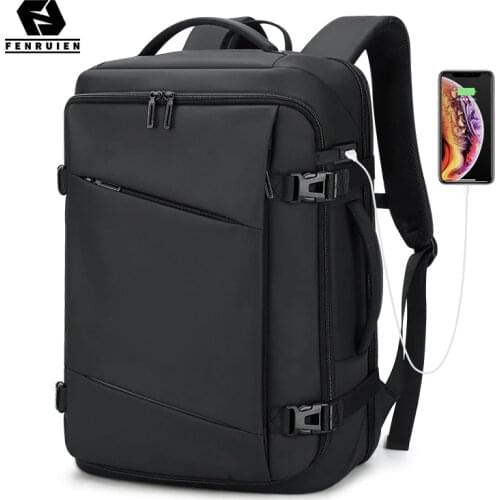 Fenruien Mens Backpack 17 Inch Laptop Backpacks Multifunction Large Capacity Waterproof Business Travel Backpack Bag 2021 New