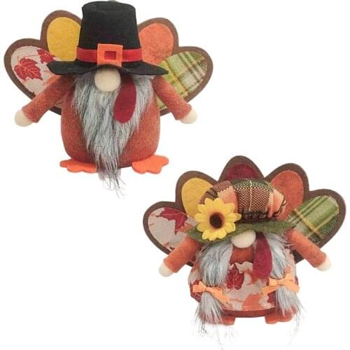 Autumn Fall Thanksgiving Gnome Maple Leaf Sunflower Tomte Ornament Swedish Scandinavian Elf Shelf Tiered Tray Decorations