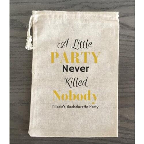 Personalized A Little Party Bachelorette Hangover bridal shower recovery Survival Kit wedding favor bags party Candy pouches