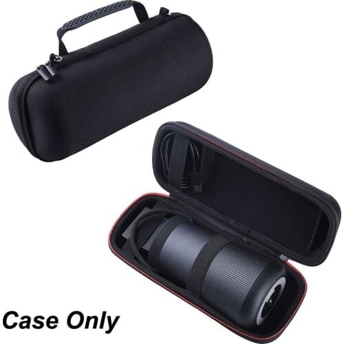 Portable Zipper Travel Hard Case Bag Protect Cover Storage Box For Bose SoundLink Revolve+ Plus Extra Space for Plug Cables