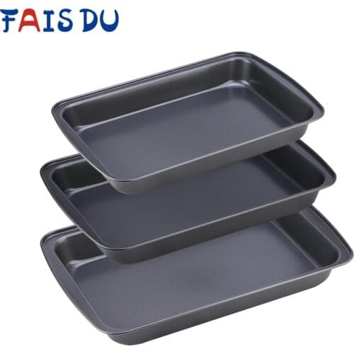 Rectangular Jelly Roll Pan Rectangular Pan Non Stick Cookies Carbon Steel For DIY Baking Supplies Loaf Cake Pastry Bakeware Mold