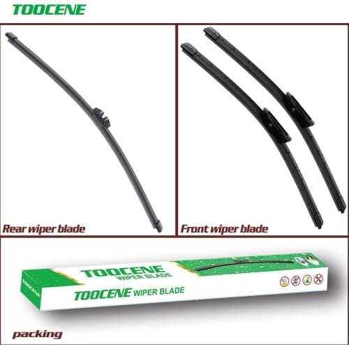 Front and Rear Wiper Blade For Renault Clio 4 2012 Onwards Windshield Rubber Brush Car Accessories 24+14+10