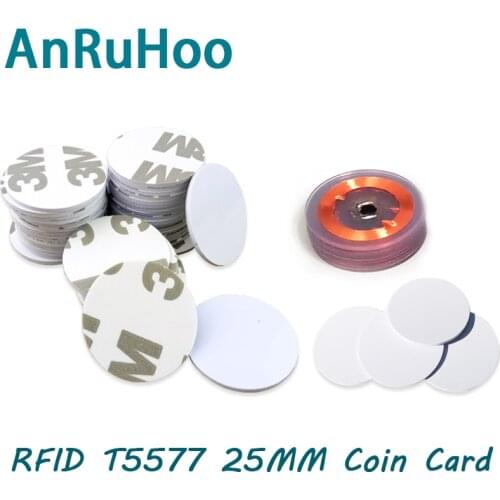 5/10PCS EM4305 Smart Chip Tag RFID 25MM Rewriteable Sticker T5577 Duplicator Clone Token 125Khz Copier Duplicating Badge