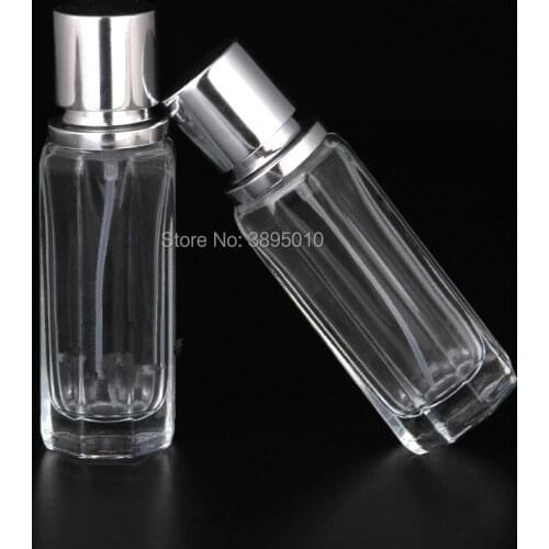20ml Glass Perfume Spray Bottle Empty Clear Refillable Cosmetic Packaging Bottles F519