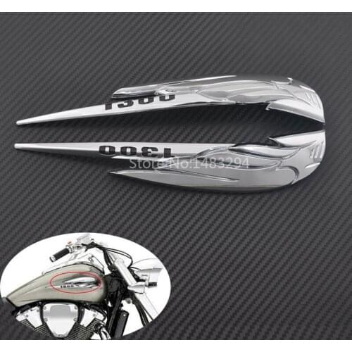 Fuel Tank Nameplate Wings Trim Decorative Medallions & Decals Stickers Fit For Honda VTX1300 1300C 1300R 1300S Models