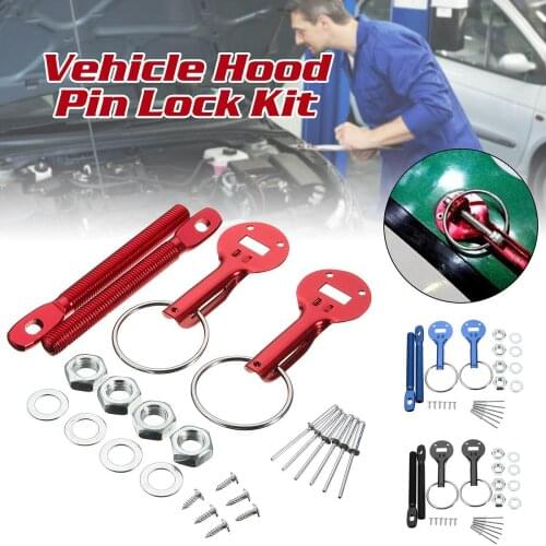 Universal 3 Color Alloy Racing Car Vehicle Bonnet Hood Fasten Pin Pins Lock Latch Mount Kit For Honda For Ford For BMW For Benz