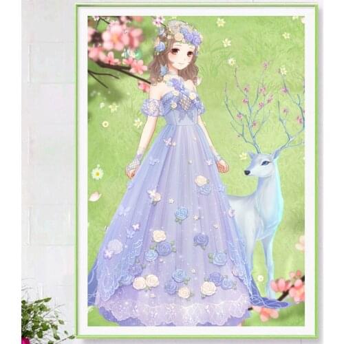 Cross-stitch Printing New Miracle Warm Girl Thread Embroidery Contracted And Contemporary Sitting Room A Small Bedroom