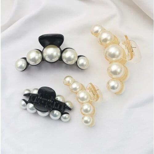 Vintage Hair Grip Imitation Pearls Barrettes Elegant Irregular Hairpins Horsetail Hairpins For Women Party Accessories Headwear