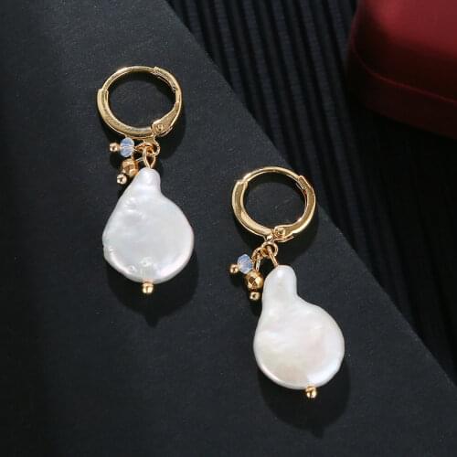 2021 fashion minimalist jewelry exquisite ladies natural opposite sex freshwater pearl drop earrings earrings