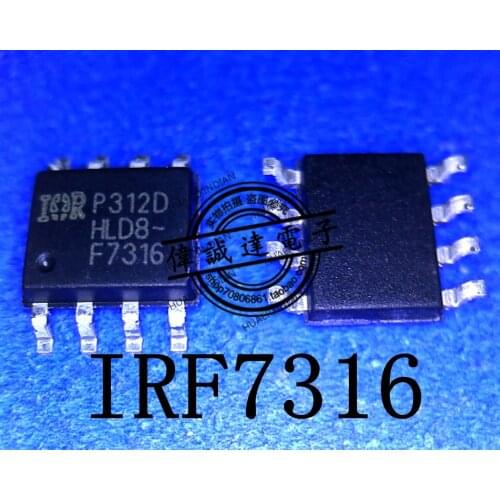 1Pieces New Original IRF7316TRPBF IRF7316 F7316 SOP8 2 In Stock Real Picture