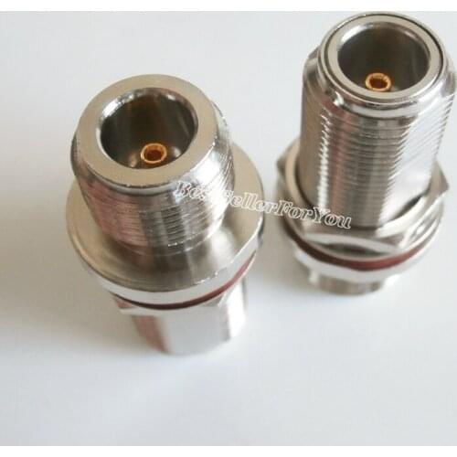 10Pcs N Female To N Female Jack Bulkhead Type Panel Mount RF Coax Adapter Connector