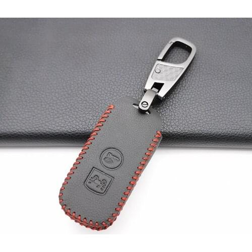 100% Leather Key Shell Case Cover For Honda PCX 150 Hybrid X-ADV SH125 Scoopy Forza 125 SH300 Motor 2 Button Key Protect Shell