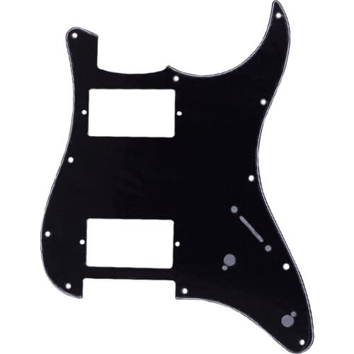2 Pot Hole 2 Ply Guitar Pick Guard Scratch Plate for Electric Guitar Black