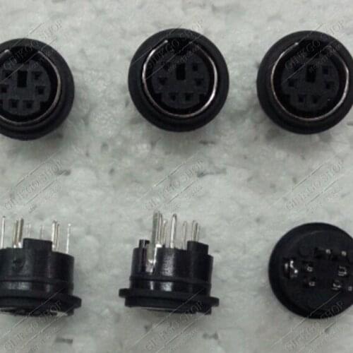 2PCS S Terminal 6 Pin Mini DIN Socket PS/2 PS2 6P Female Plug Connector PC Computer Mouse Keyboard PCB