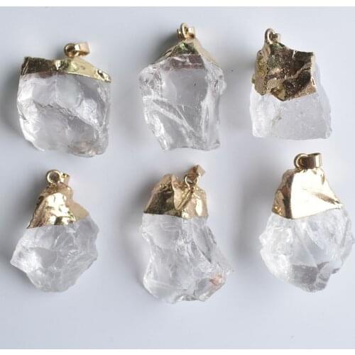 2020 high quality hot sale natural crystal Irregular pendants for jewelry making 6pcs/lot Wholesale free shipping