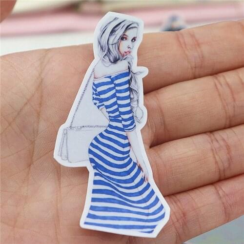 23pcs cute Color popular fashionable Street girls stickers DIY For Snowboard Luggage Car Fridge Car- Styling Laptop Stickers