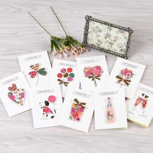 Flower Mini Greeting Card Happy Birthday Small Card Kids Gift Good Luck Message For You Card