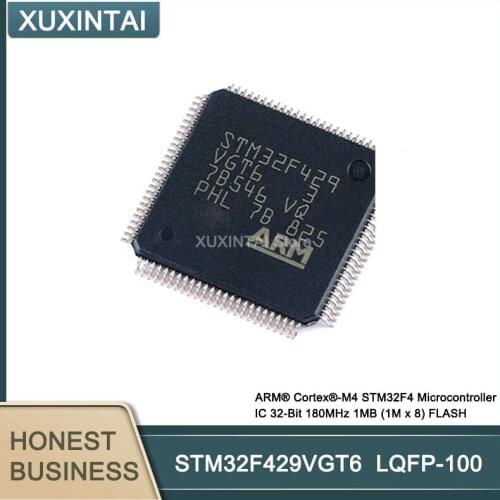 5Pcs/Lot STM32F429VGT6 ARM® Cortex®-M4 STM32F4 Microcontroller IC 32-Bit 180MHz 1MB (1M x 8) FLASH LQFP-100