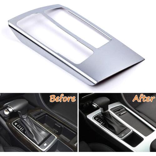 ABS Silver Car Console Gear Shift Position Control Panel Cover Decorative Trim Frame Fit For 2016 2017 KIA Optima K5 Accessories