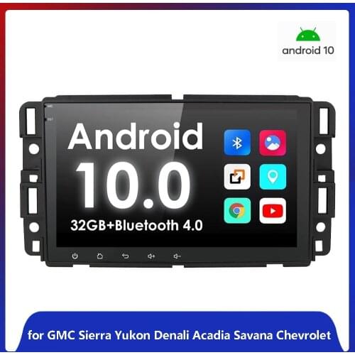 2Din GPS Radio Android 10.1 Car DVD Player for GMC Sierra Yukon Denali Acadia Savana Chevrolet Express Traverse Equinox