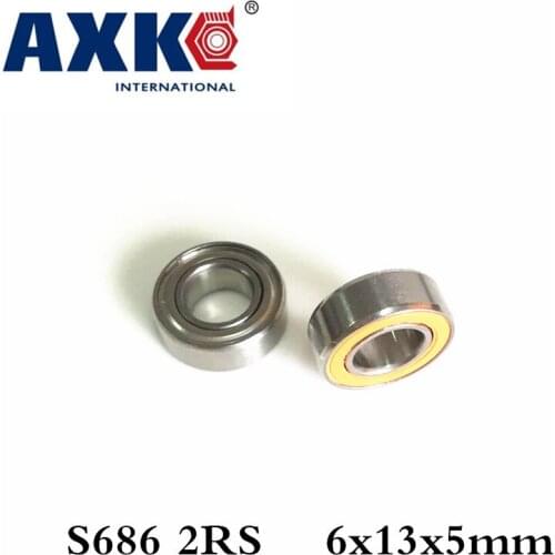 Axk 6x13x5 S686 2rs Cb Abec7 6x13x5mm Stainless Steel Hybrid Ceramic Ball Bearing