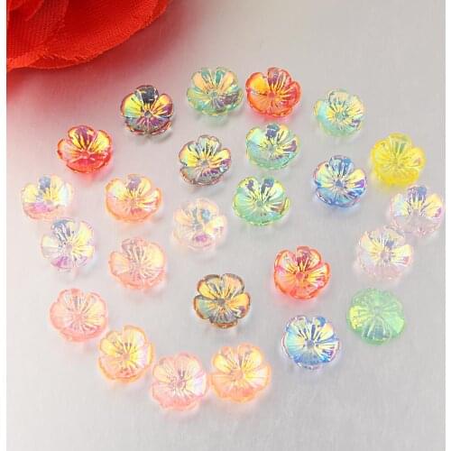 BOLIAO 30Pcs 11mm Rose Flower Shiny Resin Flat Back AB Color Glue on Bags/Clothes Home Accessories Decoration R375