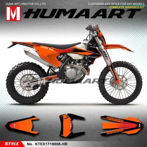 HUMAART Dirt Bike Graphics MX Racing Stickers Vinyl Wrap Kit for EXC EXC-F XCW 125 150 250 300 350 450 500 2017 2018 2019