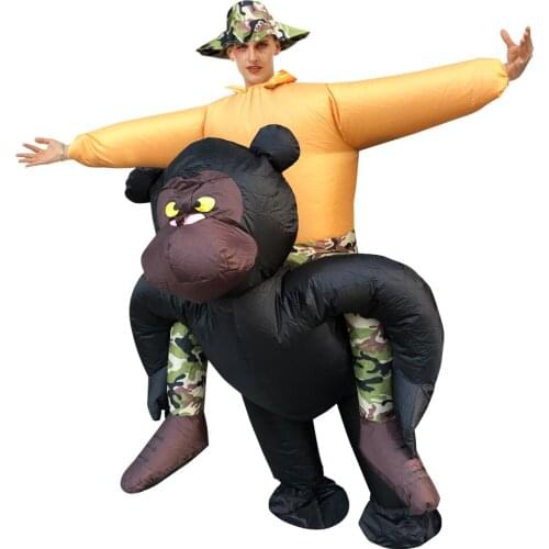 Cosplay Party Costumes Halloween Party Cute Funny Orangutan Inflatable Costume for Adult Men Women Blow Up Clothing