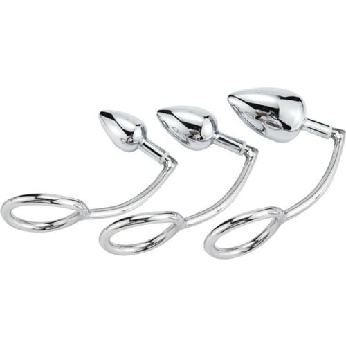Metal Penis Rings With Anal Plug Detachable Anal Toys Butt Plug Bdsm Cock Erection Cockring Adult Sex Toys For Men Masturbators