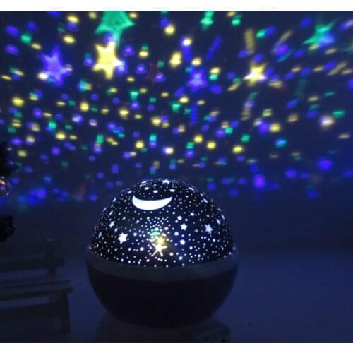 Night Light Star Sky Rotating Glowing Party Lights Starry Sky Projector Moon Novelty Table Night Lamp Battery USB LED Lamp
