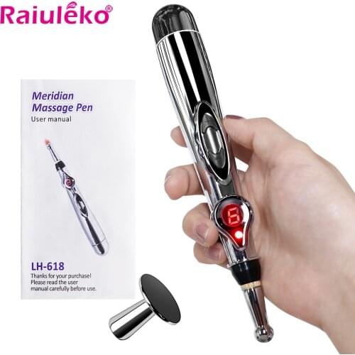 Newst Electronic Acupuncture Pen Electric Meridians Laser Therapy Heal Massage Pen Meridian Energy Pen Relief Pain Tools