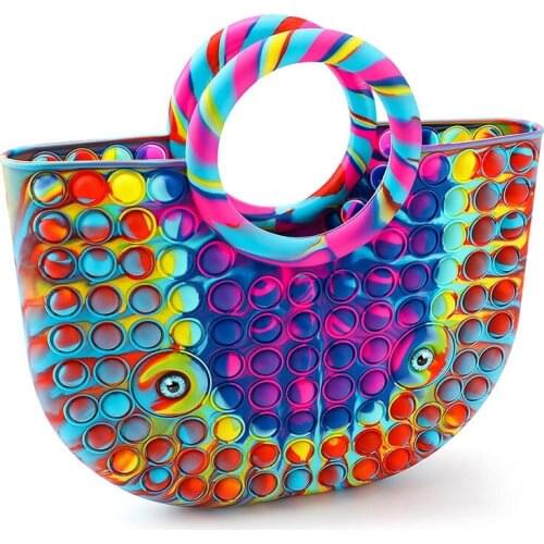 YAOKU 2021 New Arrival Large New Fashion Bags Fingertips Deratization Pioneer Hand Bag Waterproof Bag Bubble Music Stress Toy