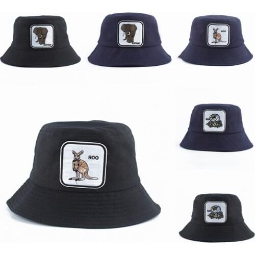 Bucket hat панамы Animal embroidery fishing hat men Women hat outdoor leisure basin hat sun protection sun hat