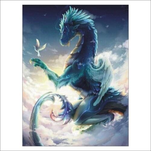 Full square diamond 3D DIY diamond painting "animal dragon" embroidery cross stitch mosaic home decoration gift T210