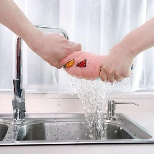 Kitchen Cleaning Cloth Microfiber Towel For Kitchen Absorbent Towel For Dishwashing Glass Polished 25x25cm