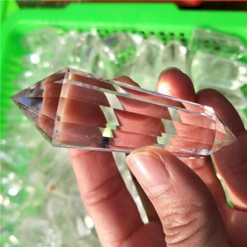 Clear quartz crystal points 12 facets reiki healing clear like water heaing stones meditation meditation laser point