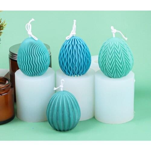 DIY Aromatherapy Candle Mold Home Decoration Various Figure Easter Egg Shape Soap Making Tool Set Silicone Candle Mould