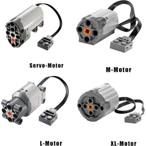 Technical Parts Motor Multi Power Functions MOC Technology PF Building Blocks X-XL-M-Servo Motor Lithium Battery