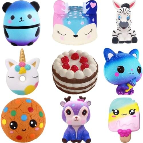 1pc Squishy Slow Rising Toys Simulation Food Cake Bread Ice Cream Soft Stress Relief Squeeze Toys For Children