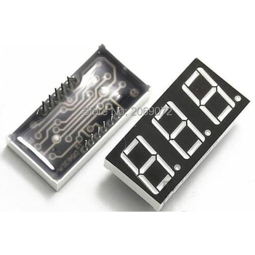 10Pcs/lot) Wholesale 0.4" inch 3 Digits 7 Segment Segment Red LED Numeric Digital Display,Common Cathode