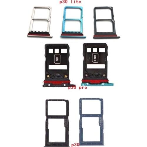 10pcs Dual SIM Card Tray Holder Slot Adapter Socket For Huawei P30 Pro P30Lite Replacement Parts