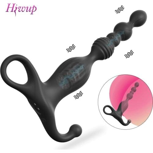 10 Speed Wireless Prostate Vibrator Dildo Sex Toy for Adult Butt Plug Clitoris Stimulator Prostate Massager Silicone Anal Beads