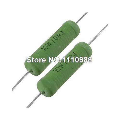 10 x Fixed Type Ceramic Wire Wound Resistors 10W 10 Ohm 5% Xyodf