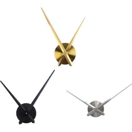 12cm Metal Needles Round Wall Clock 3D DIY Silent Large Quartz Clock for Bedroom R7RC