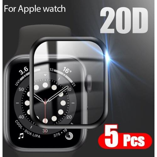 20D Curved Edge Soft Protective Film For Apple Watch Serise 1 2 3 38mm 42mm & 4 5 6 SE 40mm 44mm Screen Protector (Not Glass)