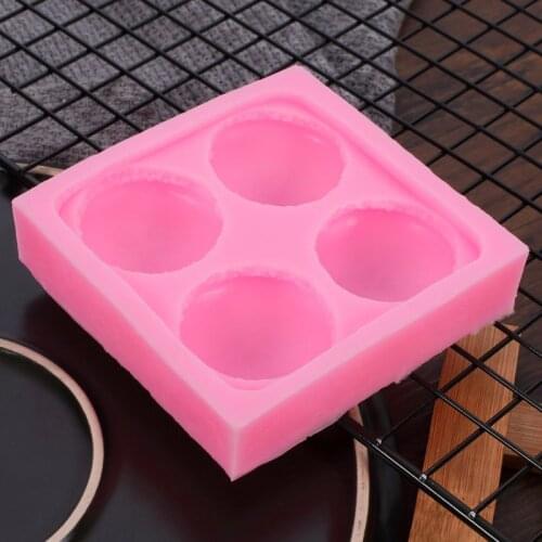 4 Cavity Macarons Shaped Silicone Cake Mold Chocolate Biscuit Mousse Fondant Cupcake Mould