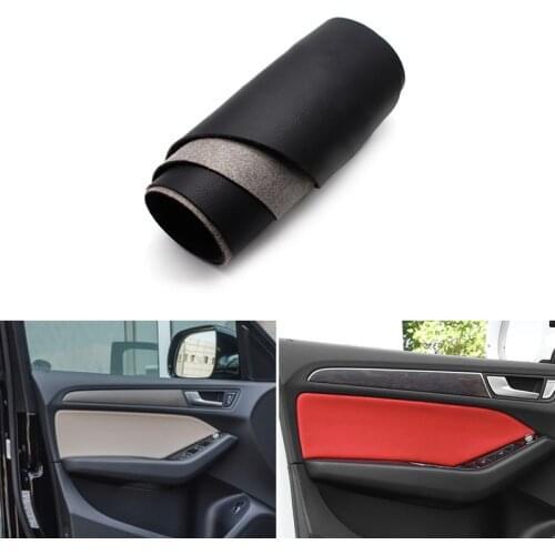 4PCS Car Interior Microfiber Leather / Suede Door Handle Panel Protective Cover Trim For Audi Q5 2010 - 2014 2015 2016 2017 2018