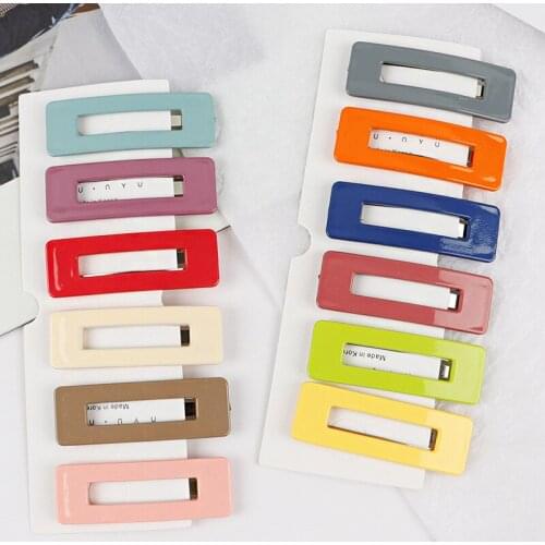 5Pcs/set Spring Sweet color Cute Basic Hair Clips Pins Lady Woman Girl Fashion Headwear hairdress Barrette Hair Beauty Accessory