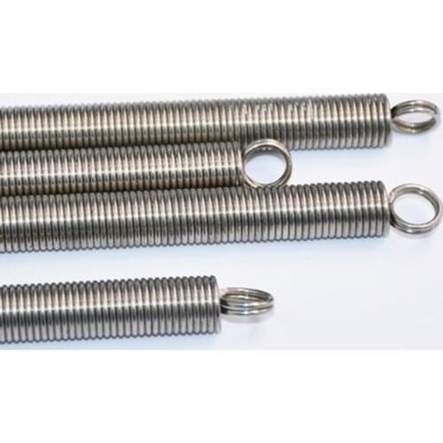 5pcs 0.5mm Wire diameter tension spring linear stainless steel small tension springs 3mm outside diameter 15mm-60mm length